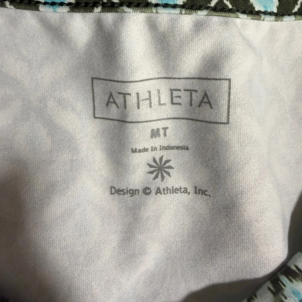 Athleta Sleeveless Top with Blue, Green Patterned size M
